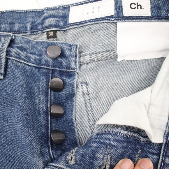 CH. Chapter 2139 3207 Jeans Mens 30 L33 Cotton Button Fly Tapered Leg Low Rise - Picture 10 of 13